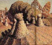 Grant Wood Iowa-s corn field oil painting reproduction